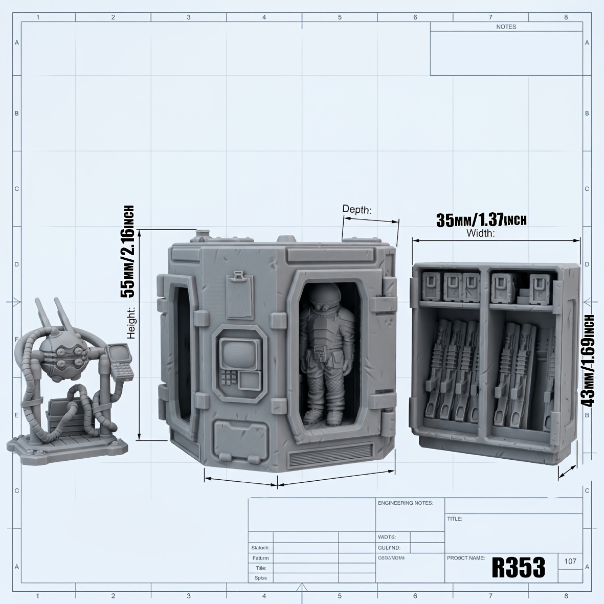 Military Exploration Miniature for Tabletop Games